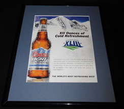 2009 Coors Beer Super Bowl XLIII 11x14 Framed ORIGINAL Vintage Advertisement - £27.24 GBP