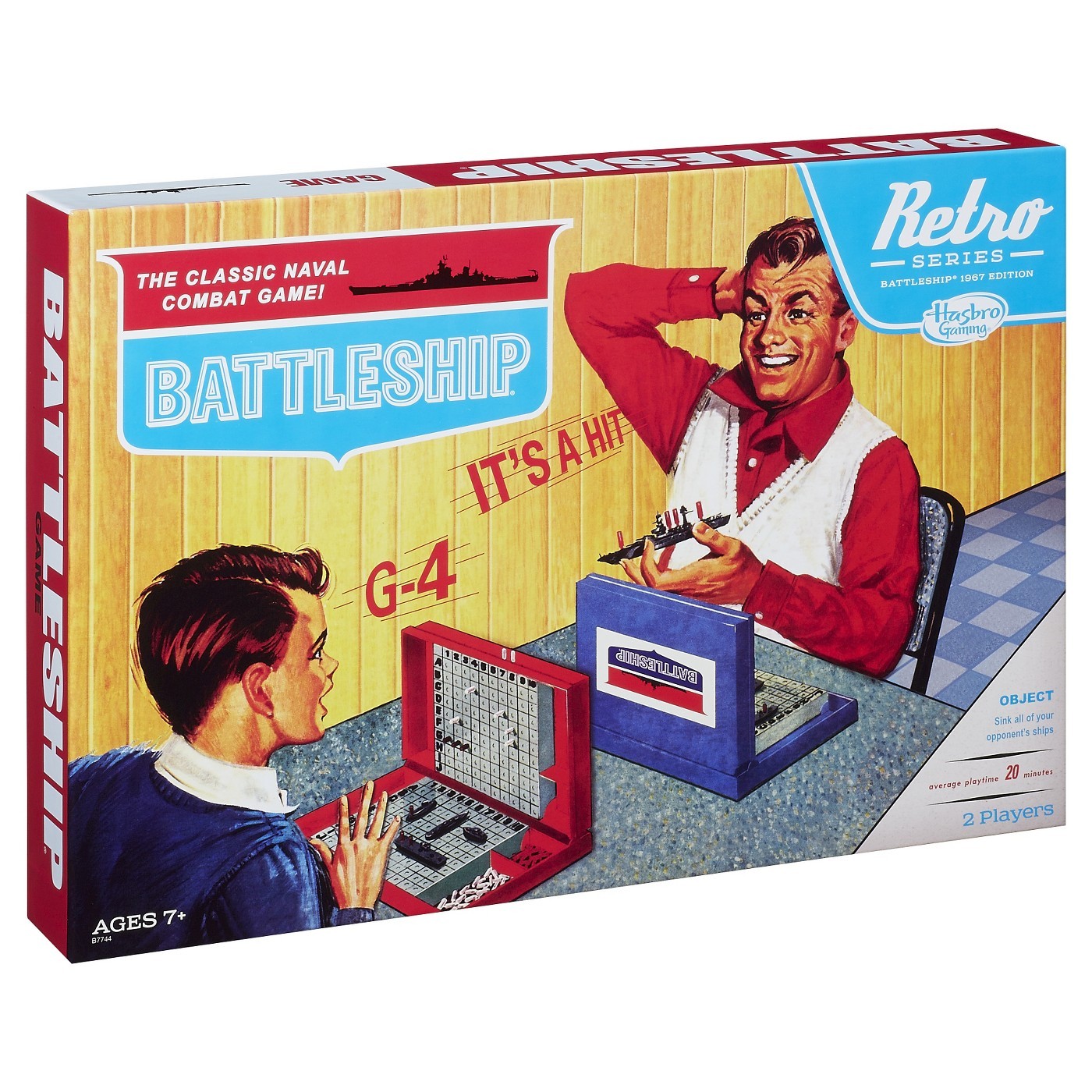 Battleship Game 1967 Edition Classic Hasbro Naval Game Search & Destroy Blue Red - £31.96 GBP