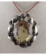 FINEST NATURAL YELLOW CITRINE DIAMOND VICTORIAN PENDANT IN 925 SILVER 18... - $4,246.89 MXN