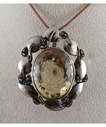 FINEST NATURAL YELLOW CITRINE DIAMOND VICTORIAN PENDANT IN 925 SILVER 18... - £175.76 GBP