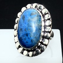 Natural Lapis Lazuli Gemstone Solid 925 Silver Handmade Ring Gift Jewelry Size 4 - £5.07 GBP