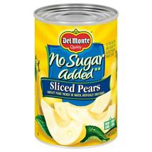 "Del Monte Sliced Pears, No Sugar Added, 14.5 Oz Can, Case Of 6" - $15.00