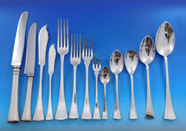 Continental Austrian 800 Silver Flatware Set Service 86 pieces Modern De... - $140,239.54 MXN