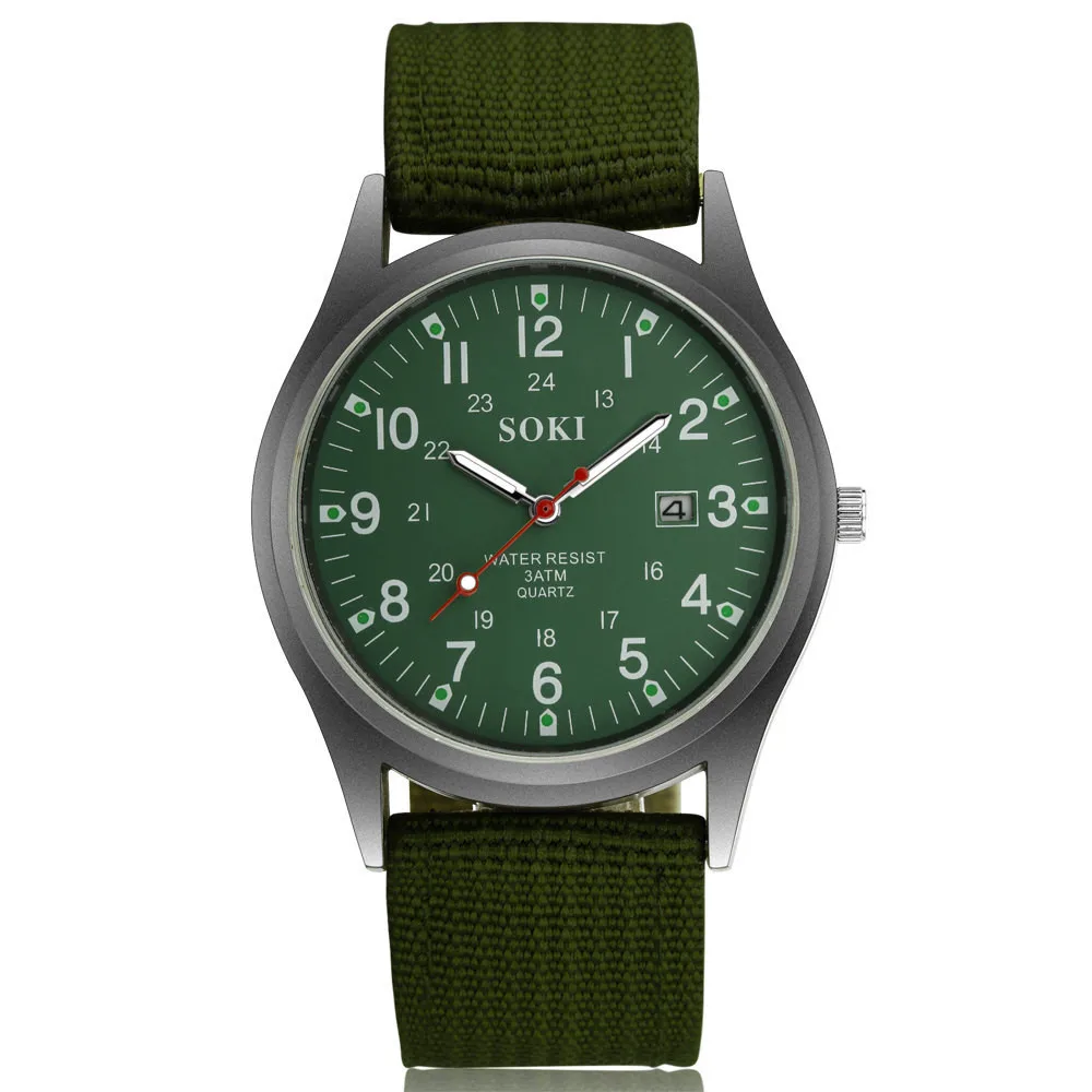 Nylon   Watch Outdoor Men  Waterproof Date og Wrist Watch Nylon Strap  - £52.50 GBP