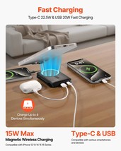 Magnetic Power Bank 10000 mAh Fast Charging Wireless Battery Charger LED... - $71.99