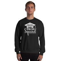 2024 Prom Squad Proud Grandma Graduation Unisex Sweatshirt Black - £22.67 GBP+