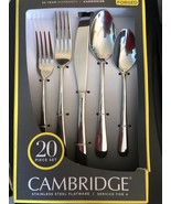 Cambridge Silversmiths Harmonize Mirror 20-Piece Forged Flatware Set for... - $65.11 CAD
