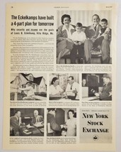 1949 Print Ad New York Stock Exchange Family Has 4-Part Plan for Tomorrow - £9.20 GBP