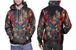 DC Super Heroes Hoodie Sporty Casual Graphic Zip up Hoodie - £26.57 GBP+