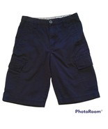 Men&#39;s Navy-Blue Cargo Shorts Preloved Size 28 ALWAYS PUSH FORWARD - $355.44 MXN