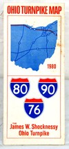 Vintage Road Map 1980 Ohio Turnpike Map 6545 - £3.10 GBP