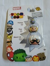 New Marvel Tsum Tsum 3 Pack Series 1 Thanos Thor Black Cat (USA SHIPS FREE) - £8.61 GBP