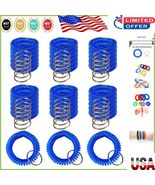 Soft and Flexible 36-Piece Blue Spiral Wrist Coil Key Chains for Easy Carry - $26.56 CAD