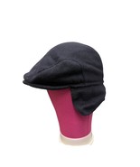 VTG Original Loden Impragniert newsboy L Cap Hat Blue Navy 100% Wool Ita... - $59.34 CAD