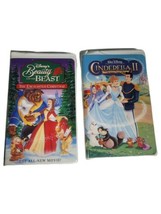 Disney&#39;s Cinderella 2 2002 &amp; Beauty and the Beast Enchanted Christmas 1997 VHS - £6.30 GBP