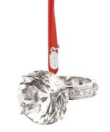 Lenox 2019 Engagement Ring Ornament Wedding Proposal Crystal Christmas G... - $19.00