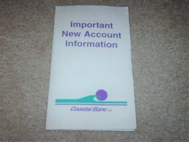 Coastal Banc Advertisement Pamphlets From Year 2000 (Defunct Houston Bank) - £11.79 GBP