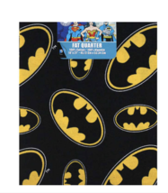 Eugene Textiles Batman Logo Fabric Fat Quarter, DC Comics, 18&quot; X 21&quot; - £3.95 GBP