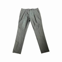 NWT HUGO BOSS US-36R IT-52 pants men&#39;s trousers 100% cotton gray casual sleek - £111.45 GBP