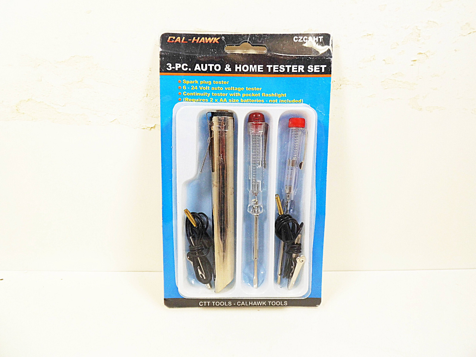3 Pc Auto &amp; Home Continuity Voltage Spark Plug Tester Kit Set Cal-Hawk - $7.99