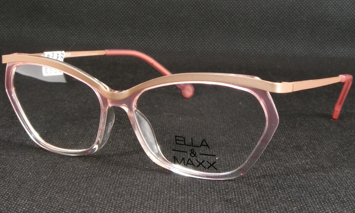 Ella &amp; Maxx 701147 15 Rose-Gold / Pastell Pink/Klar Einzigartig Brille 5... - $175.21