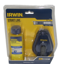 Irwin Straight Line Reel With Chalk Combo Set Fast Retrieve 100 &#39; Blue 4 Oz - £5.90 GBP