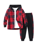 Boy Clothes 5T Boys Clothes Size 5 Toddler Boy Clothes Plaid Hooded Shir... - $493.44 MXN