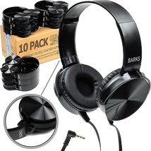 Bulk Classroom Headphones (10 Pack) - On-Ear Premium Student Bulk Headphones - £55.18 GBP