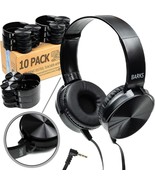 Bulk Classroom Headphones (10 Pack) - On-Ear Premium Student Bulk Headph... - £54.79 GBP