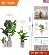 Height Adjustable Indoor Plant Lamps with Auto Timer - 2 Pack Grow Lights - $43.50