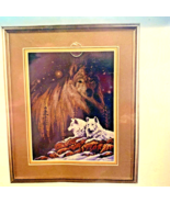 NORTHERN LIGHTS--White Wolves w/ Brown Wolf Shadow--Counted Cross Stitch... - $29.85 CAD