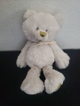 Demedaco Bear Plush Stuffed Animal Light Grey Green Heart Foot - £19.43 GBP