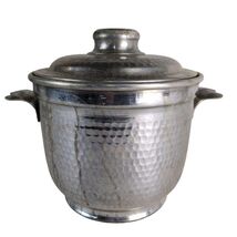 Vintage Mid Century Hammered Aluminum Insulated Ice Bucket, Made in Italy - $20.00