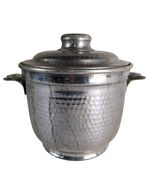 Vintage Mid Century Hammered Aluminum Insulated Ice Bucket, Made in Italy - $20.00