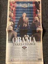 seattle times newspaper obama jan 21 2009 politics collectible Barack Obama - $109.19 MXN