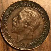 1929 Uk Gb Great Britain Farthing Coin - £1.70 GBP