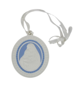 Wedgwood England Blue White Virgin Mary Jesus Porcelain Christmas Ornament - £18.13 GBP