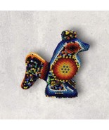 Huichol Beaded Art Bird Hand Beaded Native Mexico NUMBERED Rare Authentic  - $65.42