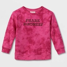 Cat and Jack Share Kindness Pink Tie Dye Crewneck Pullover NWT - £7.93 GBP