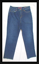 Gloria Vanderbilt Amanda Jeans Size 12 Short 34&quot; x 28&quot; Dark Wash - $12.86