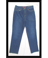 Gloria Vanderbilt Amanda Jeans Size 12 Short 34&quot; x 28&quot; Dark Wash - $236.76 MXN