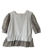 Anthropologie Floral Puff-Sleeve Top size Large - £22.39 GBP