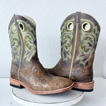 NEW Capitan CHEYENNE Mens Cowboy Boots Size 11D Western Square Toe Brown Leather - $247.50