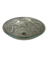 Vitraform Freestanding Oval Glass Sink 17&quot; Pattern With Chrome Overflow ... - €256,31 EUR