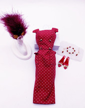 Vintage Barbie Rust Polka Dot Sheath Dress Beautiful Mint Condition! - £47.81 GBP