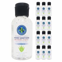 Hand Sanitizer Gel 2 OZ 59 mL - 70% Alcohol w/ Aloe &amp; Mild Lemon Scent (12 Bottl - £19.27 GBP+