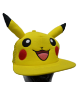 Pokemon Pikachu Yellow Snapback Mesh Cap Hat One Size Adjustable NWOT - $11.40