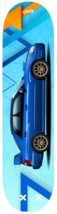 Car Art Subaru STI Skateboard Deck 7-ply Canadian Hard Rock Maple Blue V4 - £52.27 GBP+