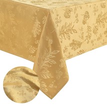 Elrene Home Fashions Elegant Woven Leaves Jacquard Damask Wrinkle Resistant Tabl - £26.20 GBP