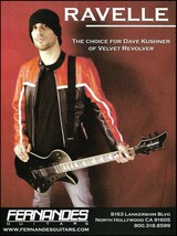 Velvet Revolver Dave Kushner 2004 Fernandes Ravelle guitar advertisement print - £2.98 GBP